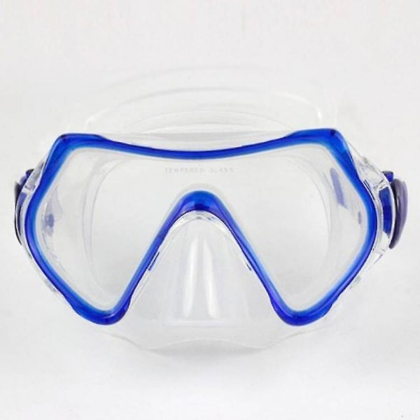 Blå Dykkerbriller til børn Snorkelmaske Antidug Scuba Svømmebriller Hærdet glas Lens svømmemaske Lc183