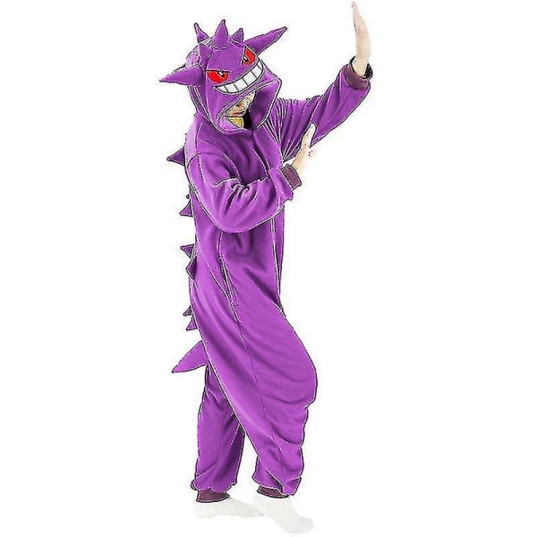 Gengar Kostume Full Body Pyjamas Halloween Christmas One-piece Kigurumi For Mænd Kvinder XL