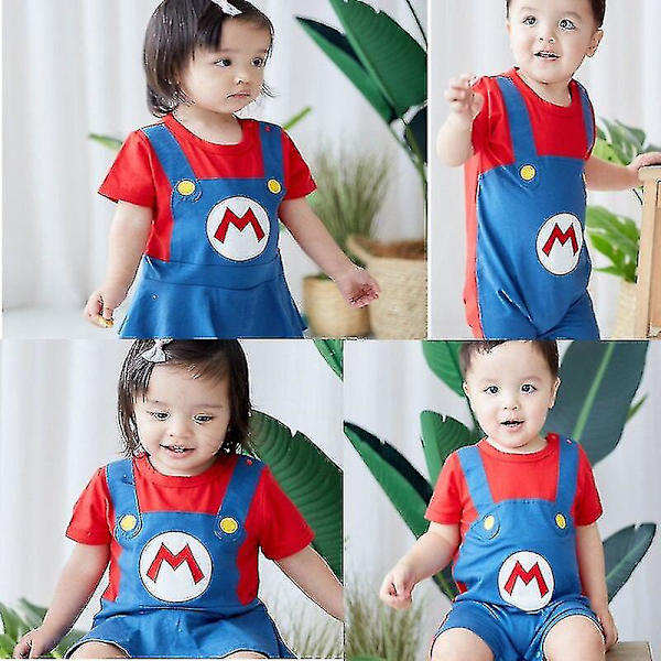 0-2v Vauvan Anime Cosplay Ryömintäpuku Super Mario Bros Cosplay Haalari Lasten Hauska Tanssiasu Hattu Lahjat