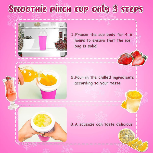 Slushie Cup Slushy Maker Eis Cup Silica Cup Pinch Cup Sommer Cooler Smoothies Cup Dobbelt Lag Klem Kopp Slush Maker Cup Smoothie Cup