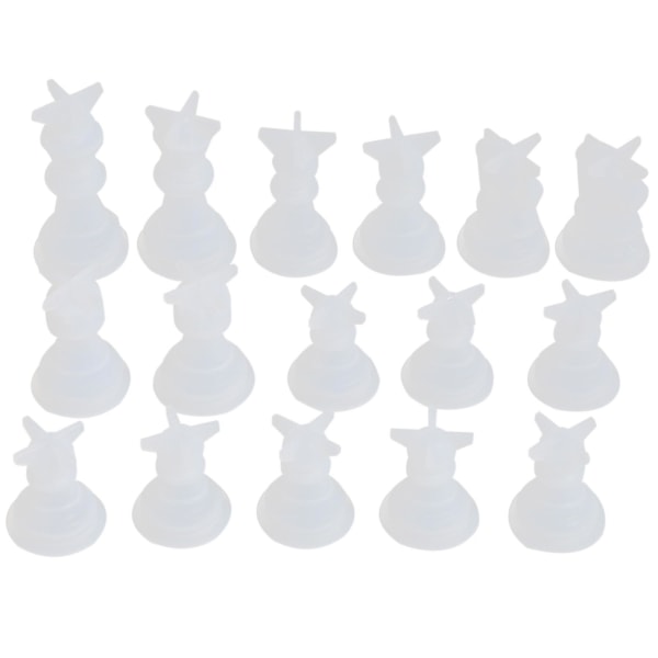 Sjakkform for harpiks Silikon Sjakk harpiksform Sjakk Krystallepoksystøpeformer for å lage bursdag