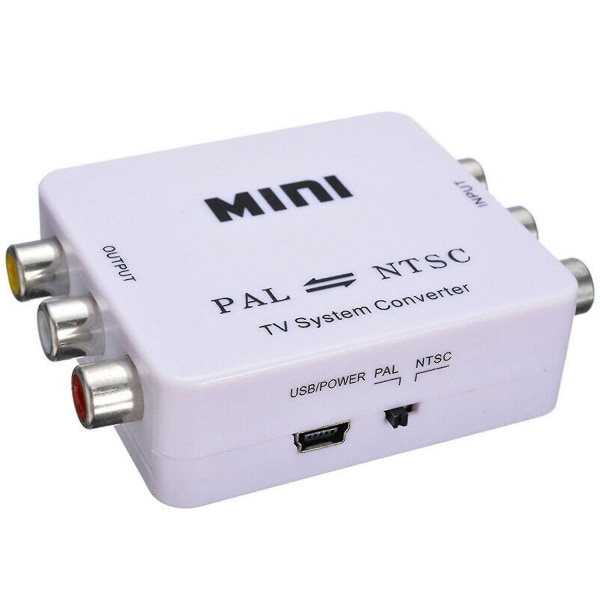 Pal/ntsc/secam til Pal/ntsc Tovejs tv-systemomskifter-konverteradapter