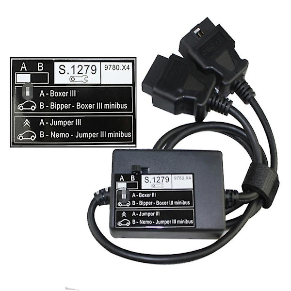 Diagnostikkabel för Peugeot S.1279 Modul för Lexia 3 Pp2000 Diagnostikkontakt Obd2 Skannerkabel för Peugeot Citroen