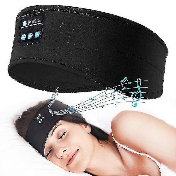Unikoko Bluetooth-pääpanta - Nukkumis- ja urheilupääpanta langattomalla musiikilla, silmäsuojus, lahja