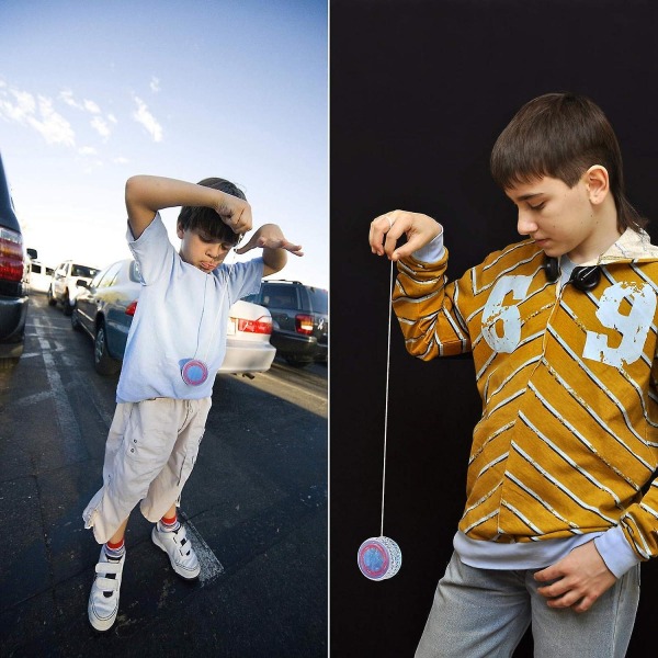 Pc Nybegynnernivå Yo- Yo med LED-lys, plastresponsiv Yoyo, pedagogisk leketøy for tenåringer Barn Småbarn Flash Yo- Yo- Blå farge