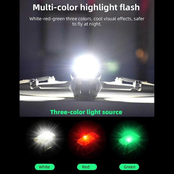 Stroboskop Signal Advarselslampe LED Indikatorlampe LED-lys til Mini 3 Pro/Mini 2