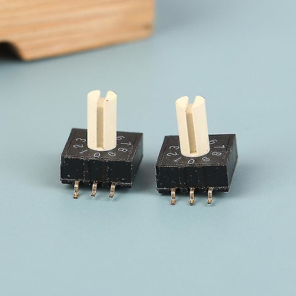 2 st Rm3haf-10 Rotationsvridomkopplare 10 0-9 Kodningsomkopplare Patch 3:3 Med Handtag