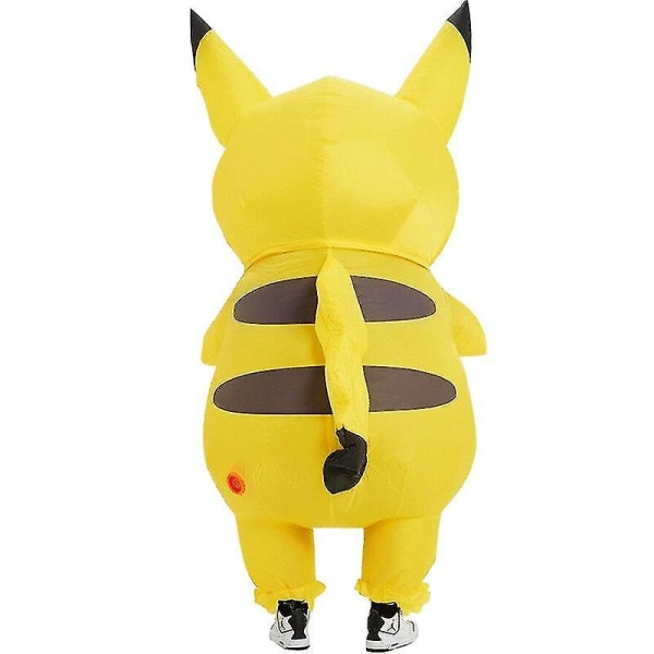 Keltainen puhallettava maskotti Pica Anime Cosplay aikuisille lapsille Sarjakuva-asu Hauska Fancy Mekko -asu Kids(120-140CM)