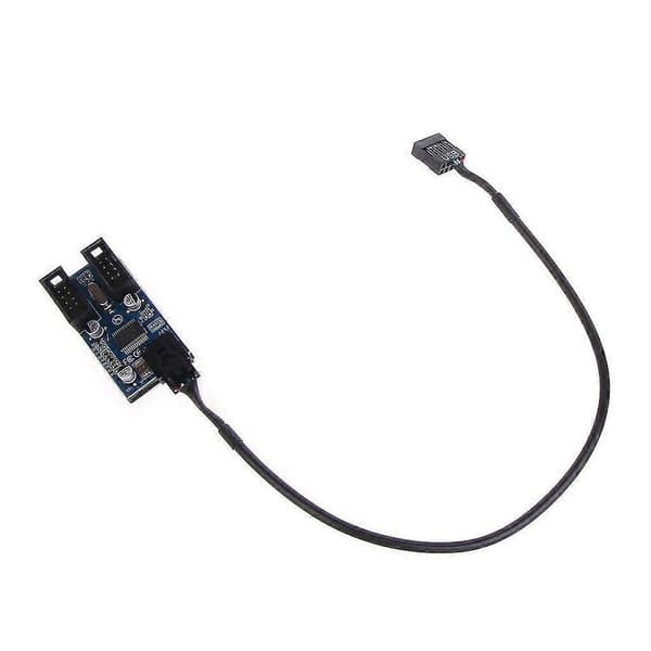 9-pins USB Header Splitter 1 til 2 Hun Forlængerkabel Kort Til Bundkort
