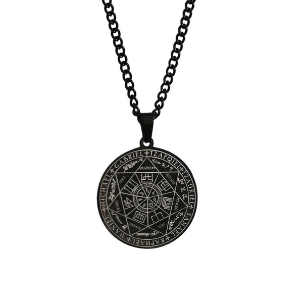 De syv ærkeengle amulet vedhæng halskæder smykker gave til kvinder kjole Black