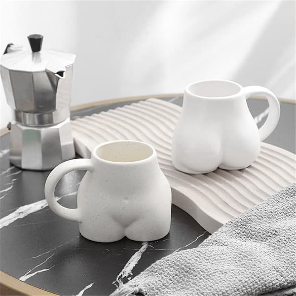 Rolig kroppsformad mugg kopp konstdesign mugg frukostkopp kaffemjölkskopp