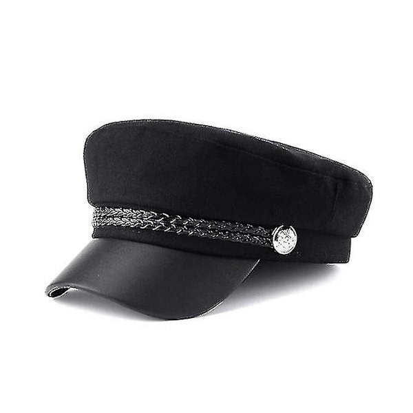 Chauffør Top Cap Sort Baret Fører Kostume Hat Flot Udklædning Ottekantet Hat