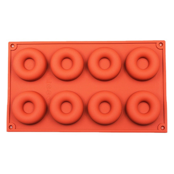 Munkform Non-Stick Flexibel Silikon Kakform 6/8 Rutors Design Bakform för Hemkök Bageri L