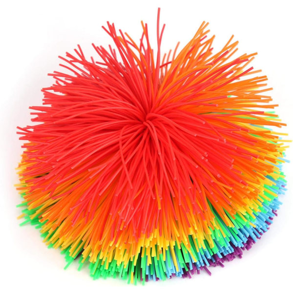 bollar stora apaformade bollar, silikonstruktur, stressavlastare, färgglad regnbågssensorisk leksak, bollform