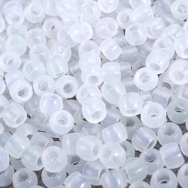 250st multi UV-pärlor av plast Klara pärlor Färg Magiskt förändrade Uv-reaktiva ponnypärlor för smyckenstillverkning-liuyue
