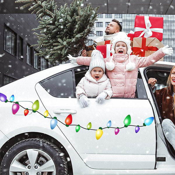 Julepynt Magnetisk Bil Reflekterende Klistermærker Pære Til Bil Hjem