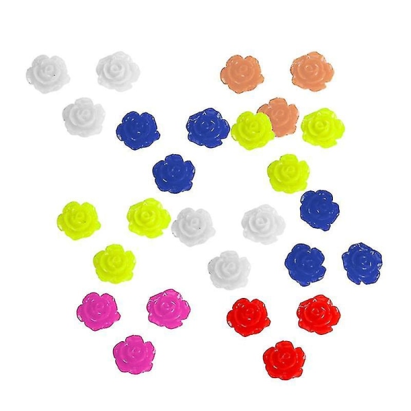 50 kpl Hartsi ruusukukkia helmiä tee itse -koristeet scrapbooking-askarteluihin (sekoitetut värit)