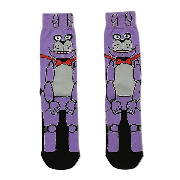 3 par Five Nights At Freddy's-inspirerte sokker, skrekkspillkarakter, tegneseriesokker, morsomme nyhetssokker, kreative gaver
