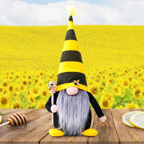 Bumble Bee Gnome Lång Hatt Skandinavisk Tomte Nisse Svensk Tomte Hemmagård Köksinredning A