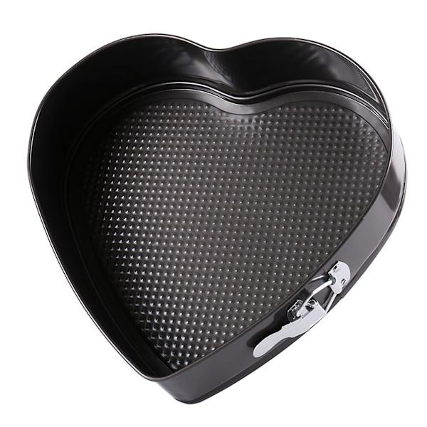 Hjerteformet springform Madkvalitet BPA-fri Varmebestandig Genanvendelig Mikrobølgesikker Non-stick Cheesecakeform 22cm