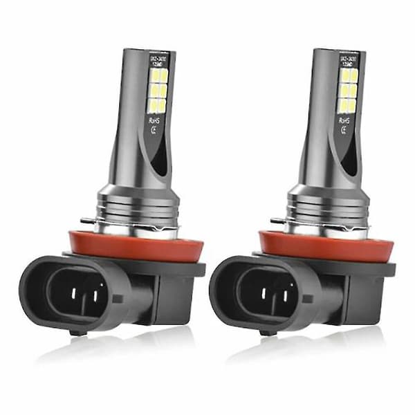 2-pack H11 H8 LED-strålkastarsats för helljus och halvljus