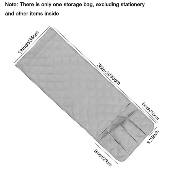 Sofa Armlæn Sæde Hængepose Lazy Bedside Bag Creative Opbevaringstaske gray