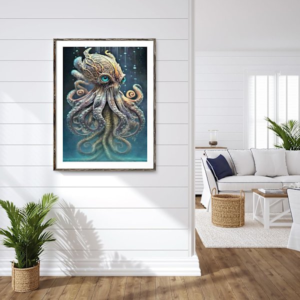 30x40cm 5D timanttimaalaus, DIY-kirjonta mustekala timantti