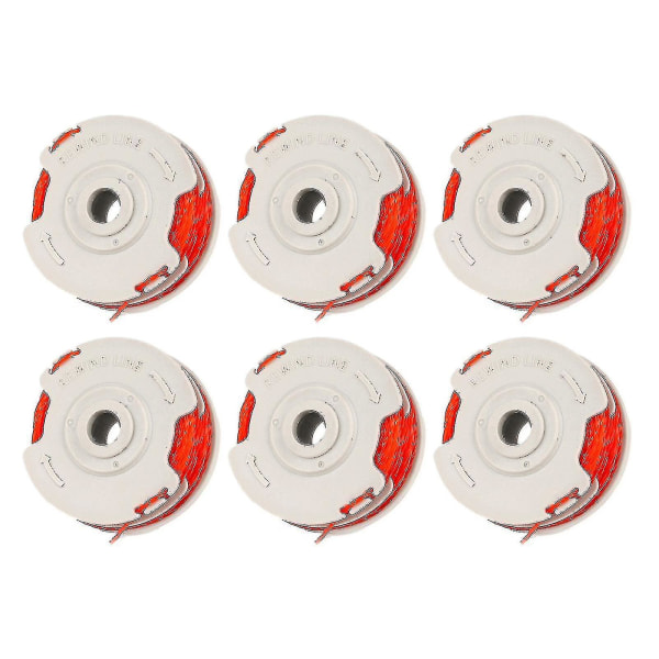 6-pack Fly021 Cord Trimmer Erstatningsspole og snor for Flymo