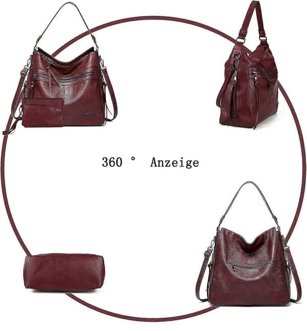 Handväskor dam läder crossbody väska axelväska två delar