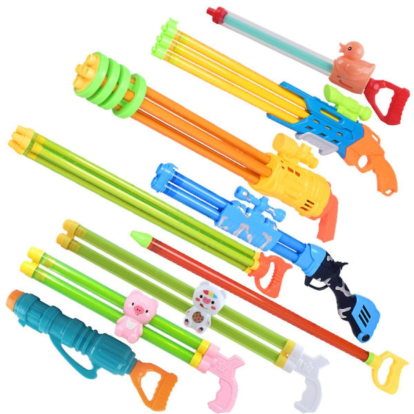 2 stk. Super Soaker - vandpistol med lang rækkevidde til poolparty - store vandpistoler til børn og voksne - fra 3 år og opefter!