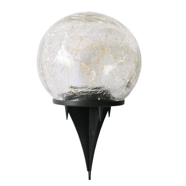 Have solcellelamper Globe solcellelamper udendørs revnet glas krukke kugle solcellelamper 1 pakke 4.7 inches