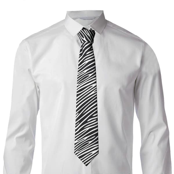 Zebra Stribet Herre Slips Mode Slips Tynde Slips Gaver Til Bryllupper, Brudgom, Forretningsfest