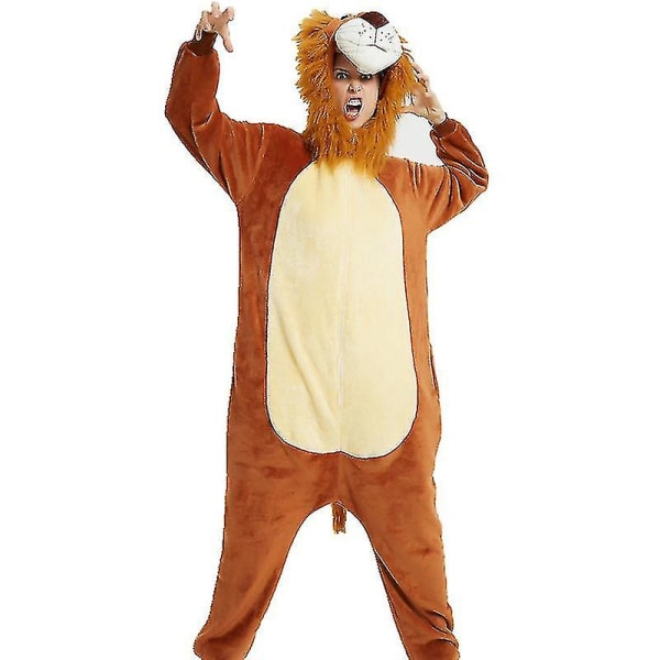 Lion Pyjamas Djur Onesie Unicorn Pyjamas Pegasus kostym Kigurumi Pyjamas Halloween Cosplay M