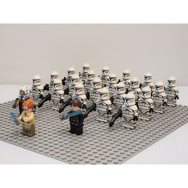 Star Wars Battle Set Fas 1 Clone Troopers Droider Anpassat Set 66 delar