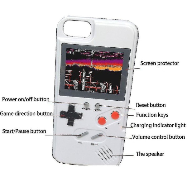 Pelattava Gameboy- case Iphone 13 12 11 Pro Max Plus -kuorille Retro-pelikonsolin cover Korkealaatuinen