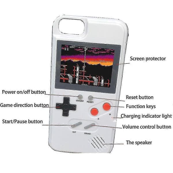Spillbart Gameboy-deksel for Iphone 13 12 11 Pro Max Plus-deksler Retro Spillkonsolldeksel Høy Kvalitet
