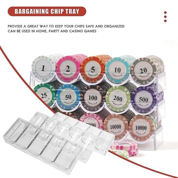10 st Professionella Akrylpokermarker 100 Markerbricka (utan lock)
