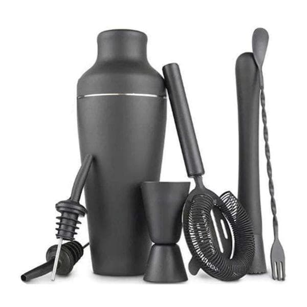 Cocktail Shaker -setti - Mattamusta - Ruostumaton teräs