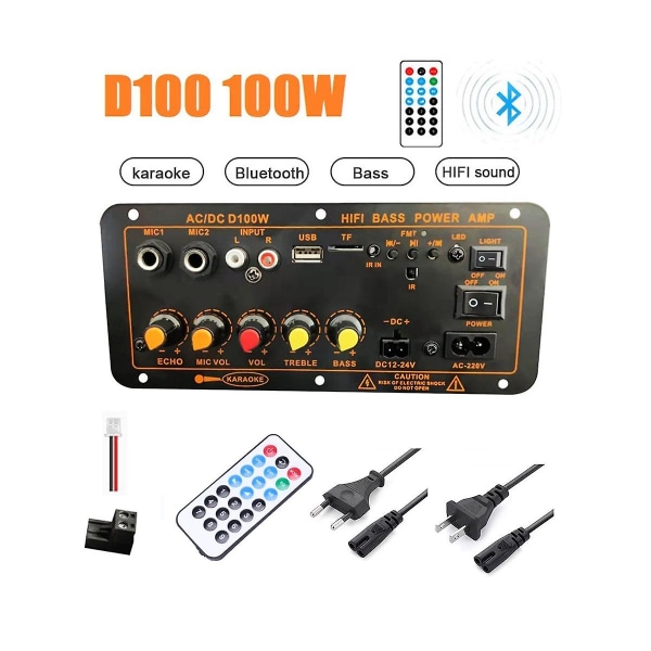 Bluetooth Power Amplifier Board Fm Bluetooth 5.0 100w-300w Subwoofer Karaoke Forstærkere Bil Amplifier