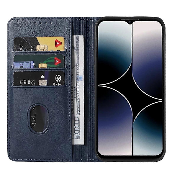 Magneettisuljettava nahkainen puhelinkotelo Blue For Ulefone Note 16 Pro