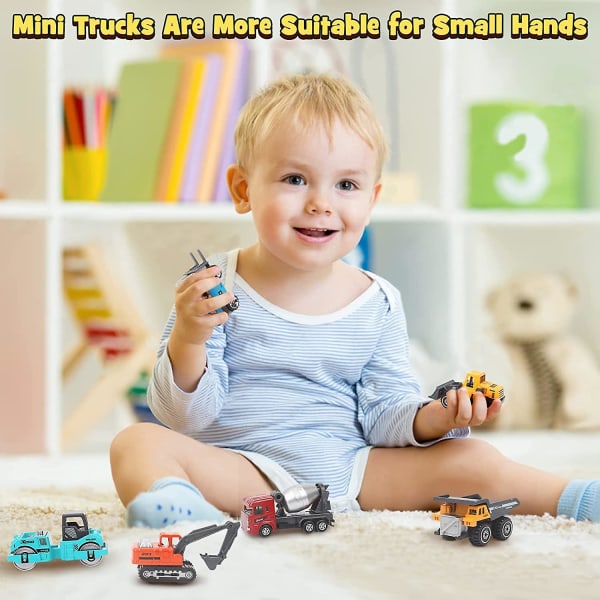 Färgglada bygglastbilar leksak,acsergery Engineering grävare och dumpers leksaker