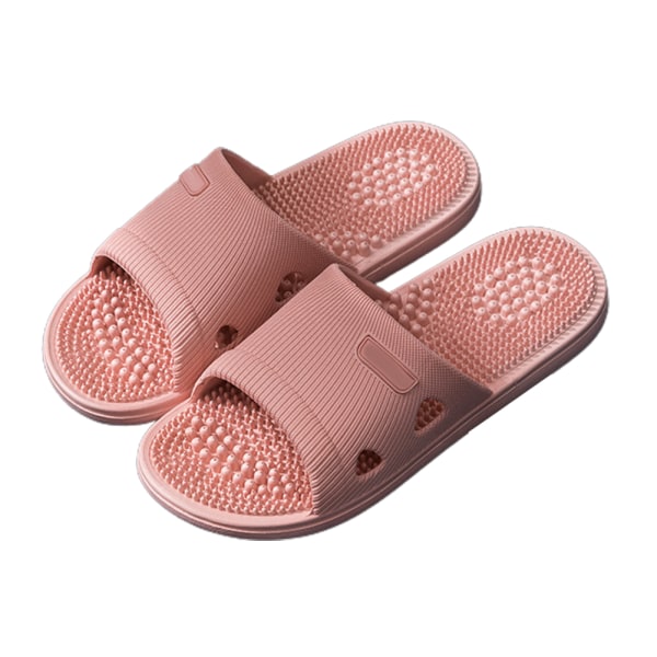 Unisex -jalkahieronta Tofflor Akupressur -hieronta Tofflor Shiatsu Arch Smärtlindring Halkfria-hierontalaitteet miehille Skin Red 38-39