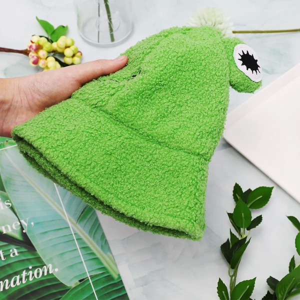 Plush Grodhatt - Grön Packbar Bucket Hat För Höst Och Vinter