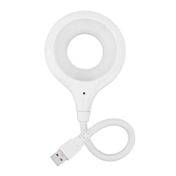 Intelligent stemmestyrt lys Mini USB-plugg nattlys sovesal nattbords LED-lampe hvit