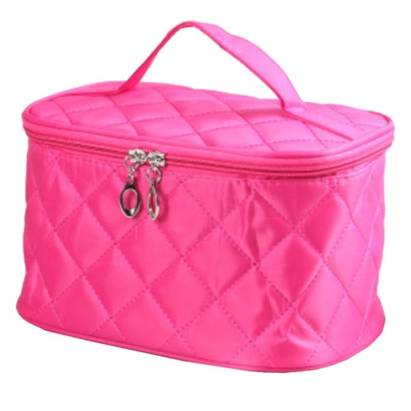 Kvinner stor kosmetisk sminke reisetoalettveske Beauty Box Veske Organizer Håndveske Rose Red