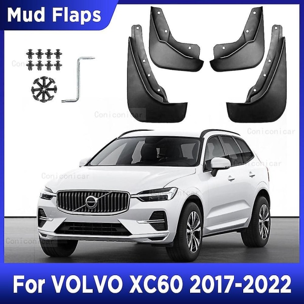 Volvo Xc60 2017-2022 2021 -malleihin sopivat 4 kpl roiskeläpät, lokasuojat, etu- ja takalokasuojat, auton lisävarusteet