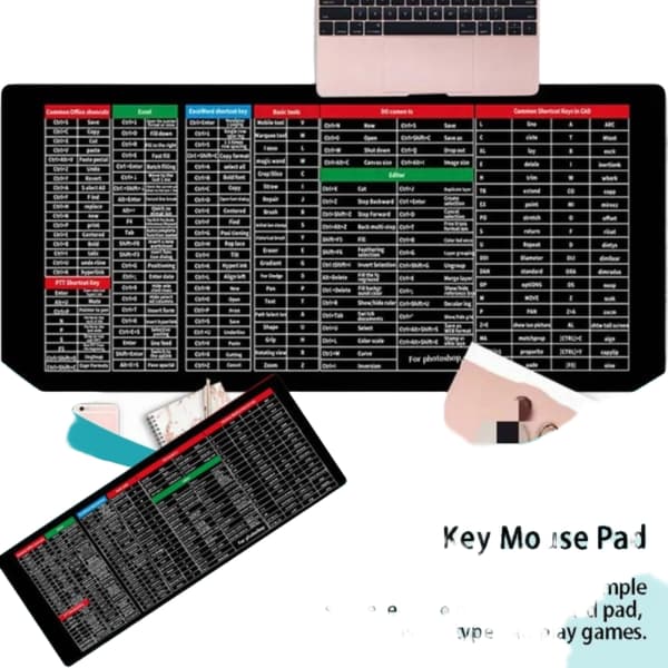 Stor musematte med Word/Excel/PowerPoint snarveier Skrivebord P 80*30*0.3cm 1st