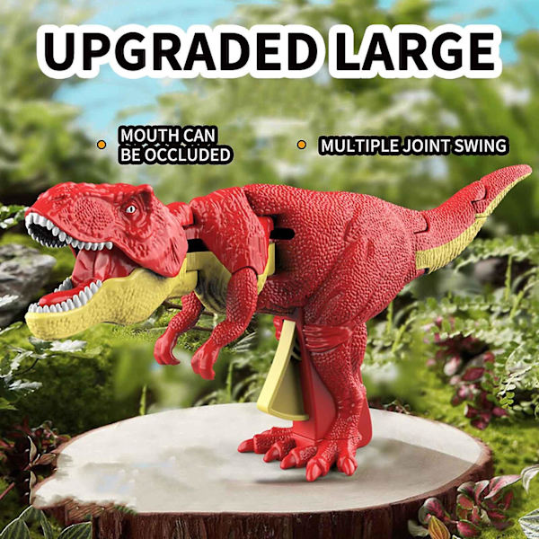 Dinosaur Legetøj Børn Trykker På Tyrannosaurus Model Vibrerende Hoved Og Hale Bevægende Dinosaur
