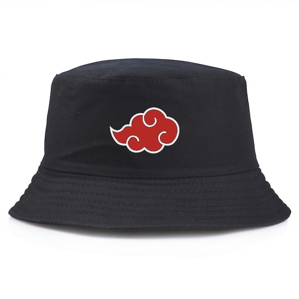 Naruto Anime Cosplay Caps Akatsuki Rising Fashion Tegneserie bøttehatt Røde skyer Solhatt Anime Lover G