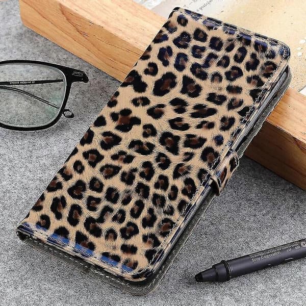 Fodral för Samsung Galaxy A22 4G Plånboksfodral Flip Läderfodral - leopard
